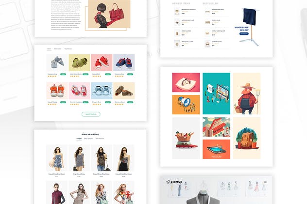 创意互联网项目网站UI模板素材 Startup – UI Kit for Sketch插图(4)