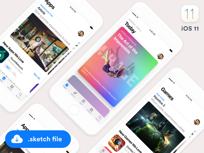 iOS11抢鲜Sketch版GUI [iOS11 GUI Sketch Template]插图