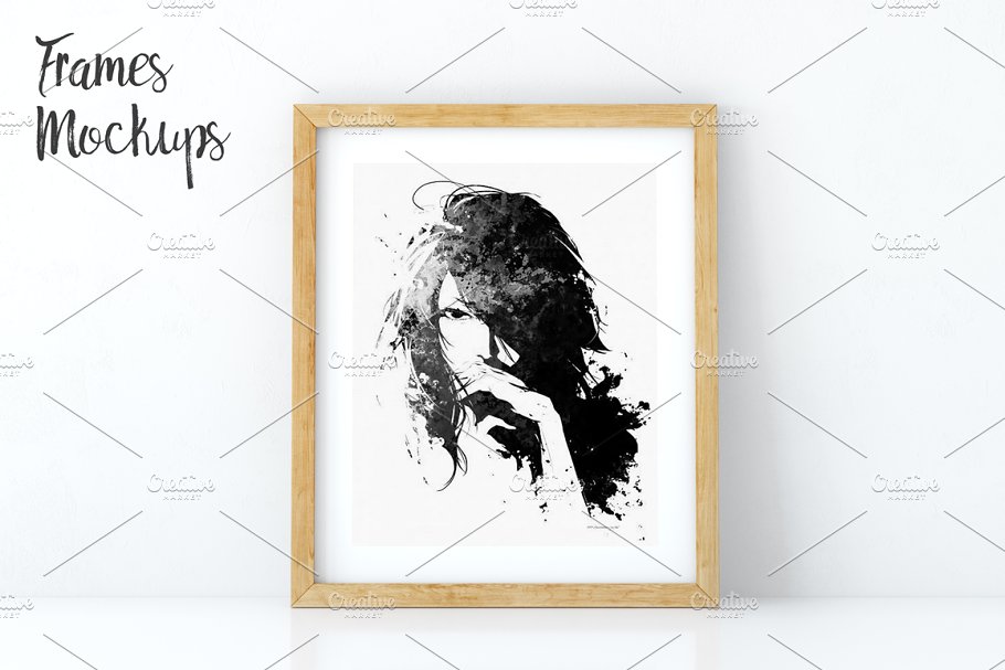 简约相框画框样机 Frame mockups pack 8×10插图(6)