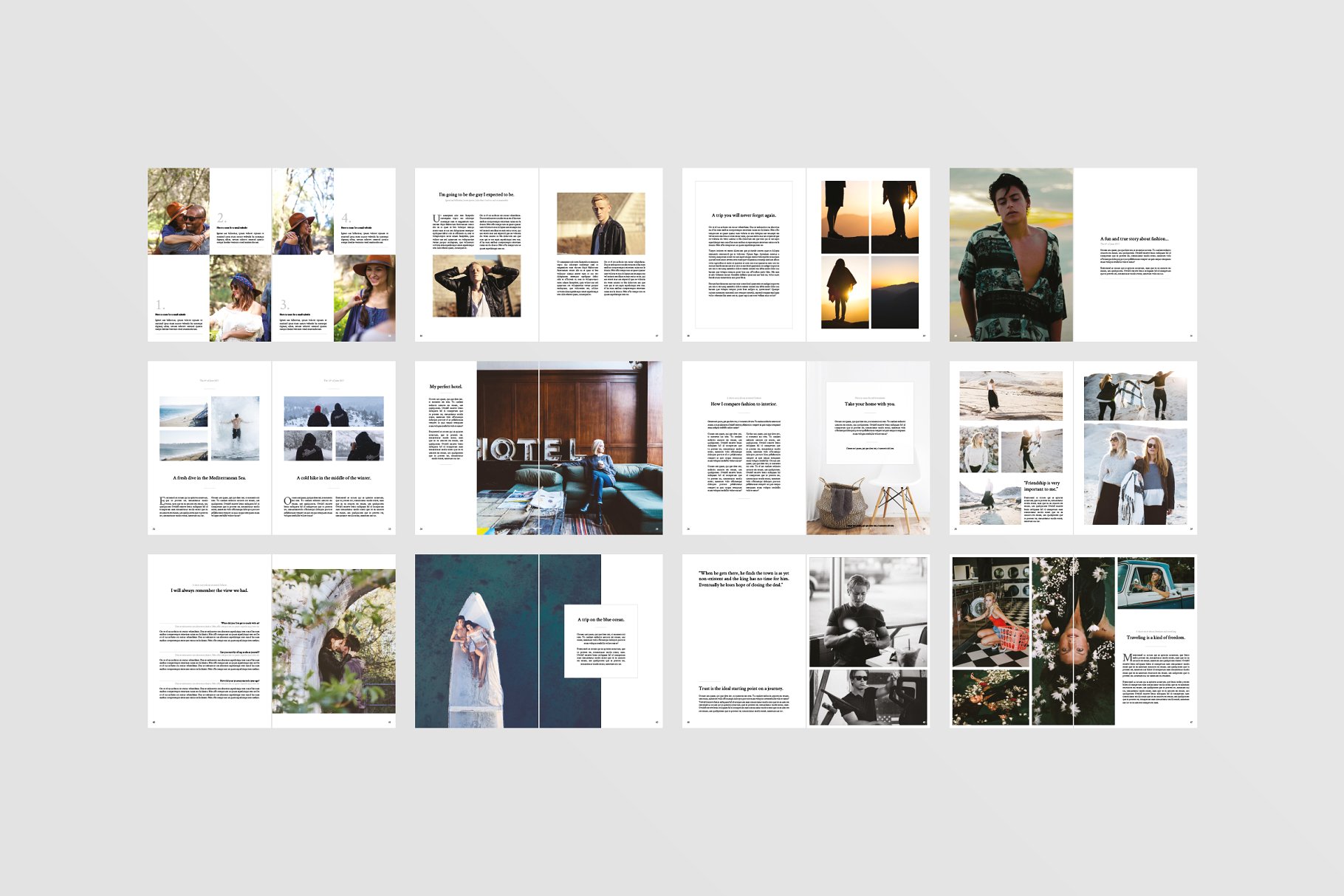 现代简约杂志版式设计模板 Copenhagen Magazine Template插图(9)