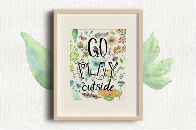 春季设计素材大合集[字体包/水彩插画素材] Spring Celebration插图(8)