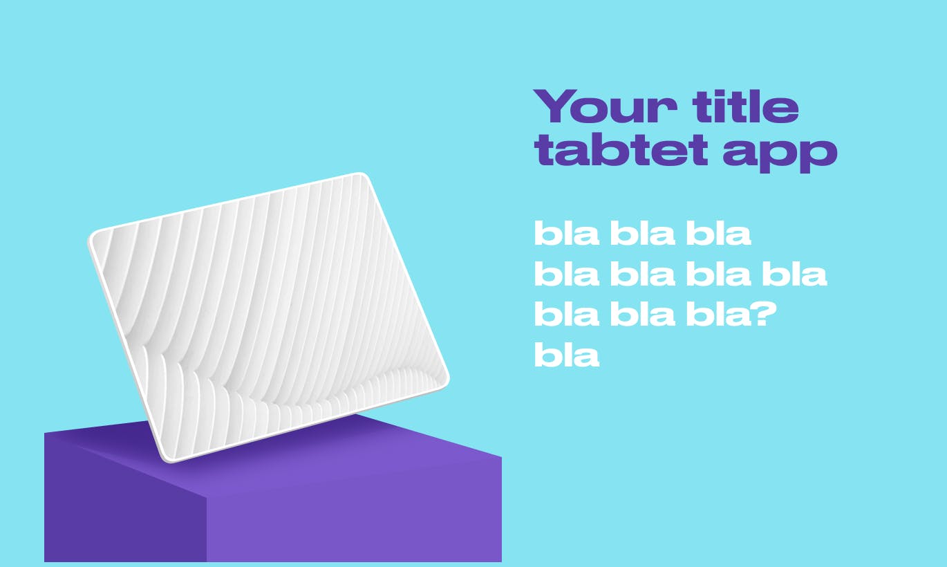 展台平板电脑屏幕预览样机模板 Tablet mockup插图(2)