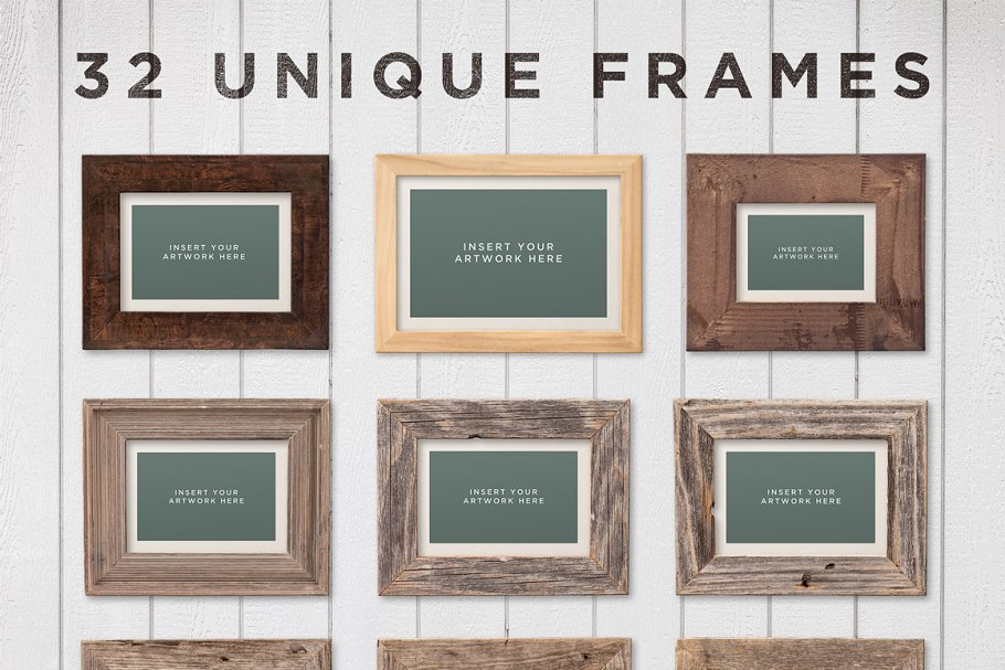 复古怀旧风格相框样机模板集 Picture Frame Mockups Volume 2插图(2)