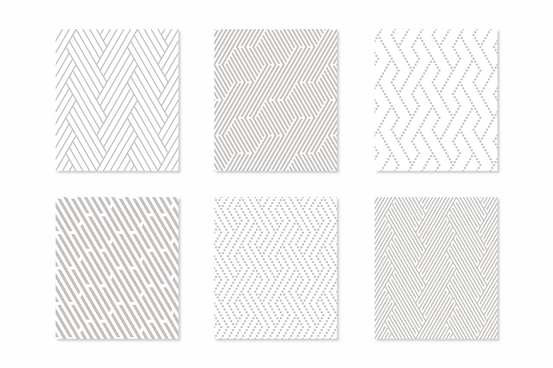 重叠直线几何图案合集 Straight Seamless Patterns Bundle插图(2)