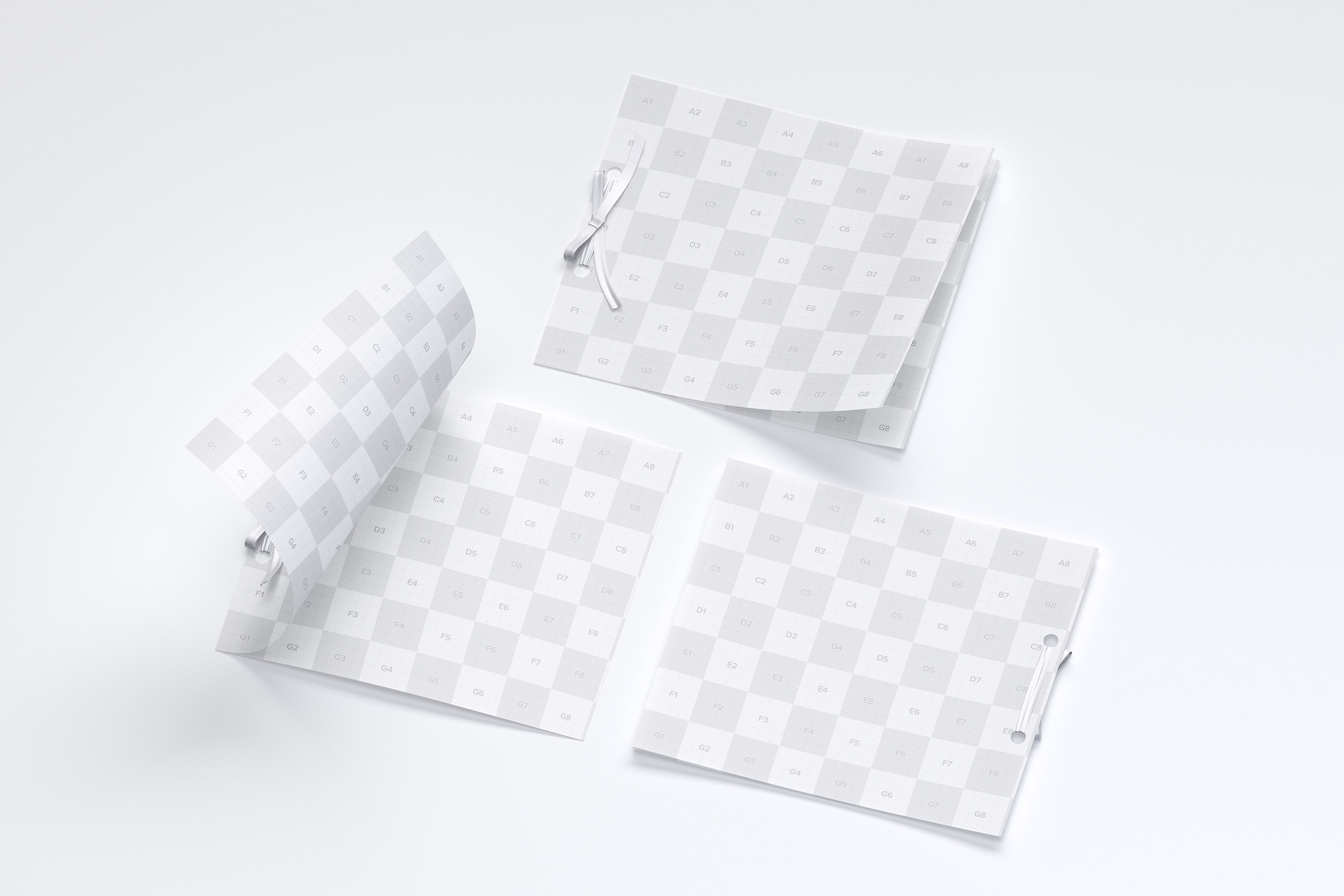 婚礼邀请函封面&内页设计样机模板 Wedding Card Mockup, Covers and Inner Pages插图