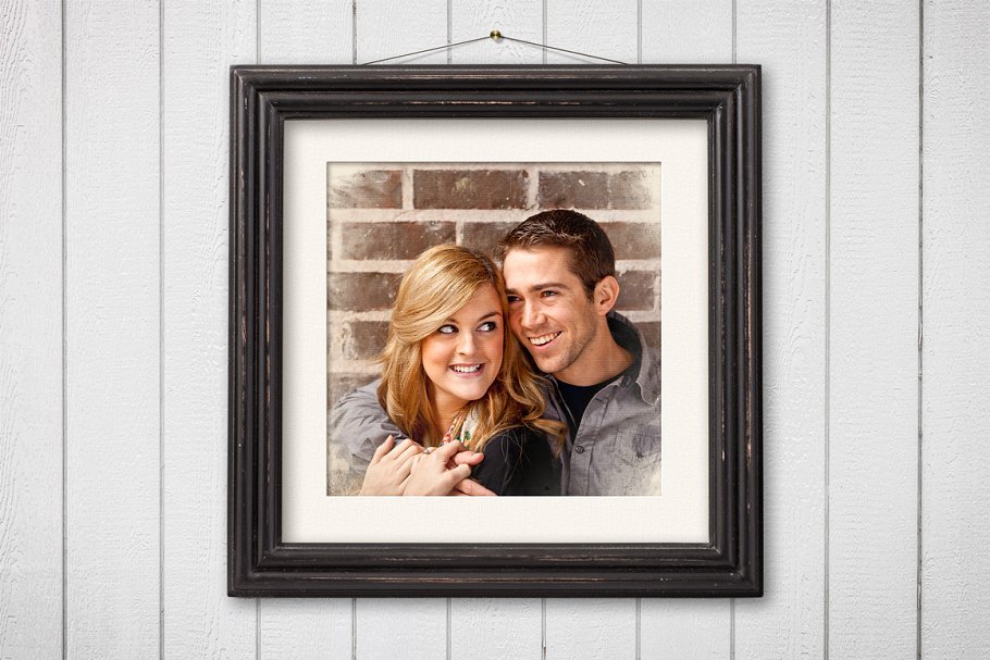 复古风格画框相框样机模板v1 Picture Frame Mockups Volume 1插图(1)