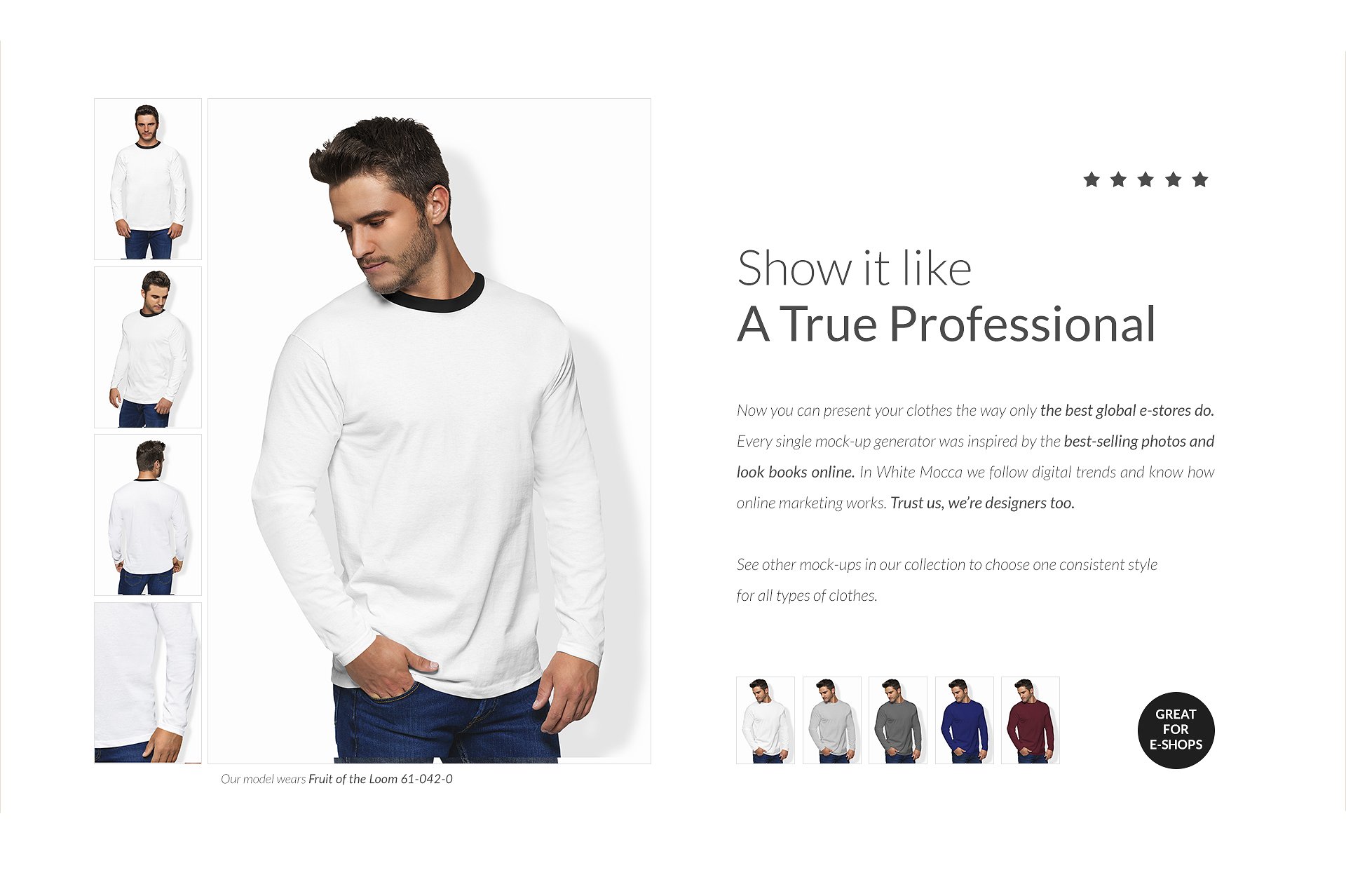 时尚男模特长袖服装展示模型Mockups下载2.44 GB[psd]插图(4)