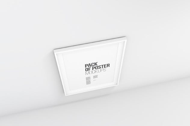 极简主义白色画框样机 Minimal Poster Mockups插图(4)