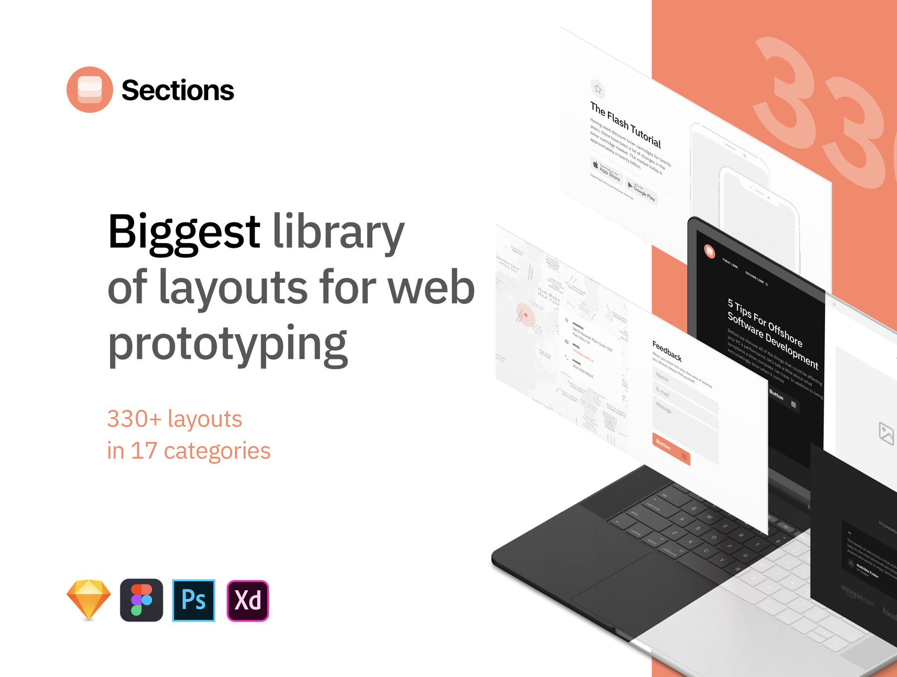 素材库下午茶：多功能企业网站模板套装下载[Fig,Sketch,PSD,XD]插图(1)
