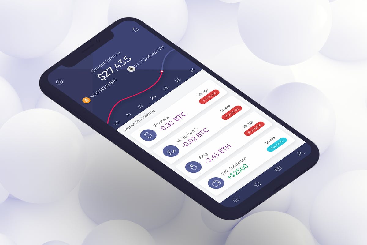 加密货币移动数码钱包APP UI套件- H Cryptocurrency Wallet 5 Mobile Ui – H插图