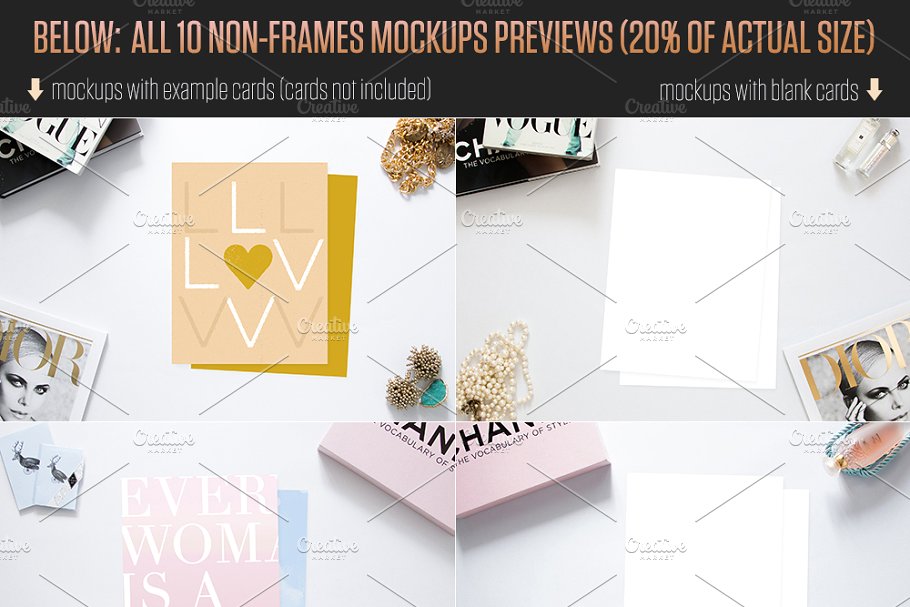 10款照片绘画设计演示样机模板 Ooh la la! 10 Mockups for your print插图(3)