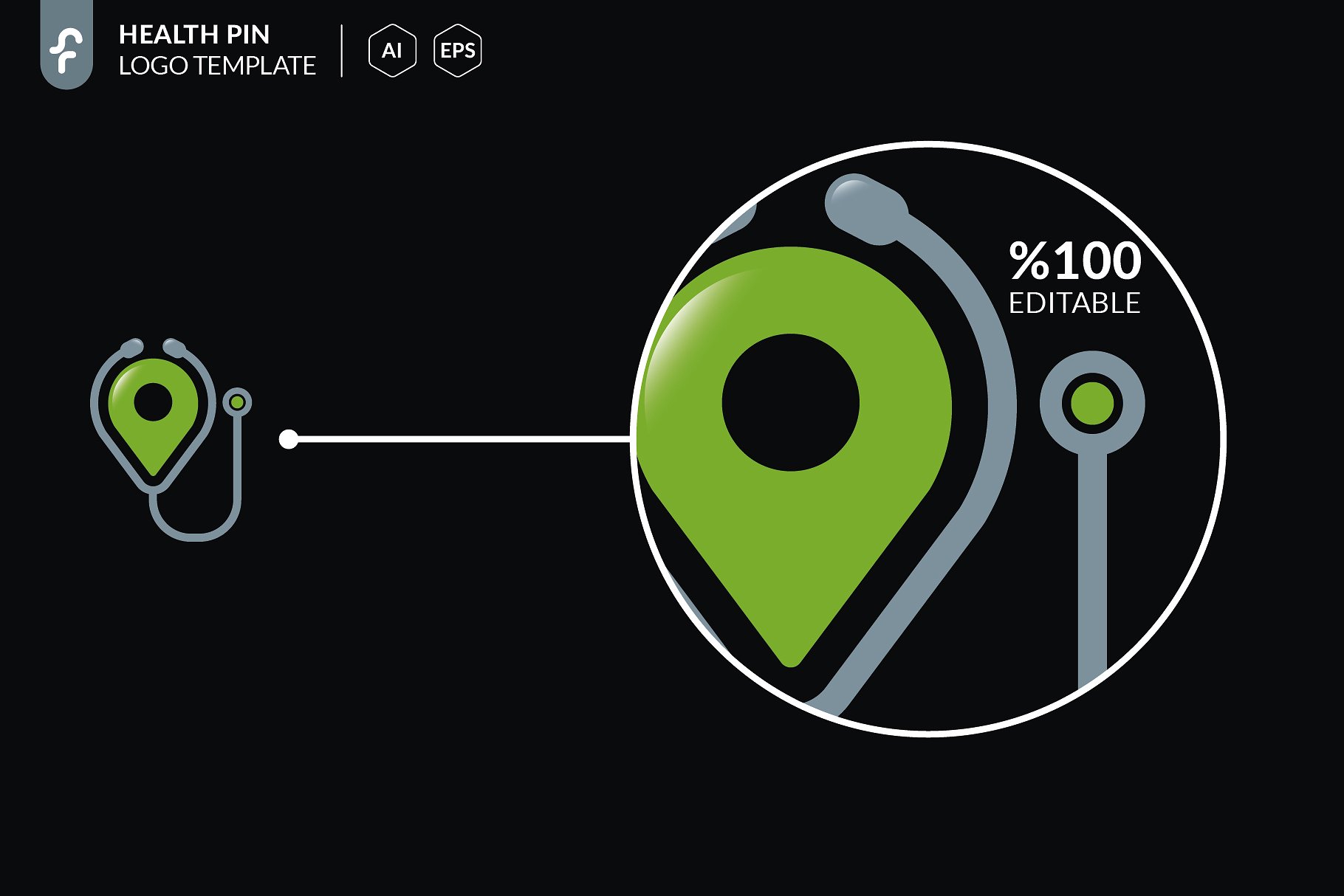健康医疗主题Logo模板 Health Location Logo插图(3)
