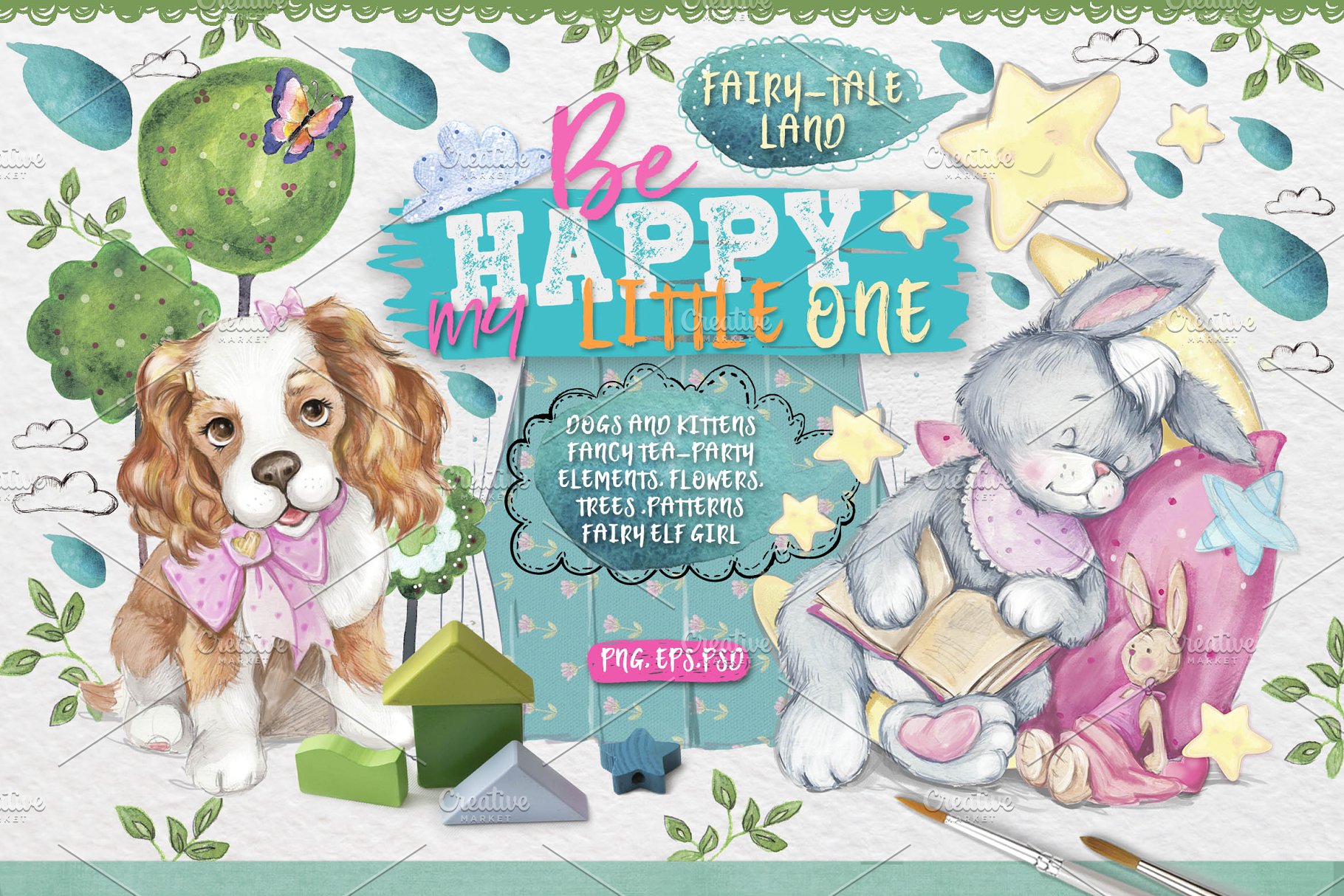 超级可爱儿童主题设计素材合集[2.24GB] FAIRY-TALE LAND插图(5)