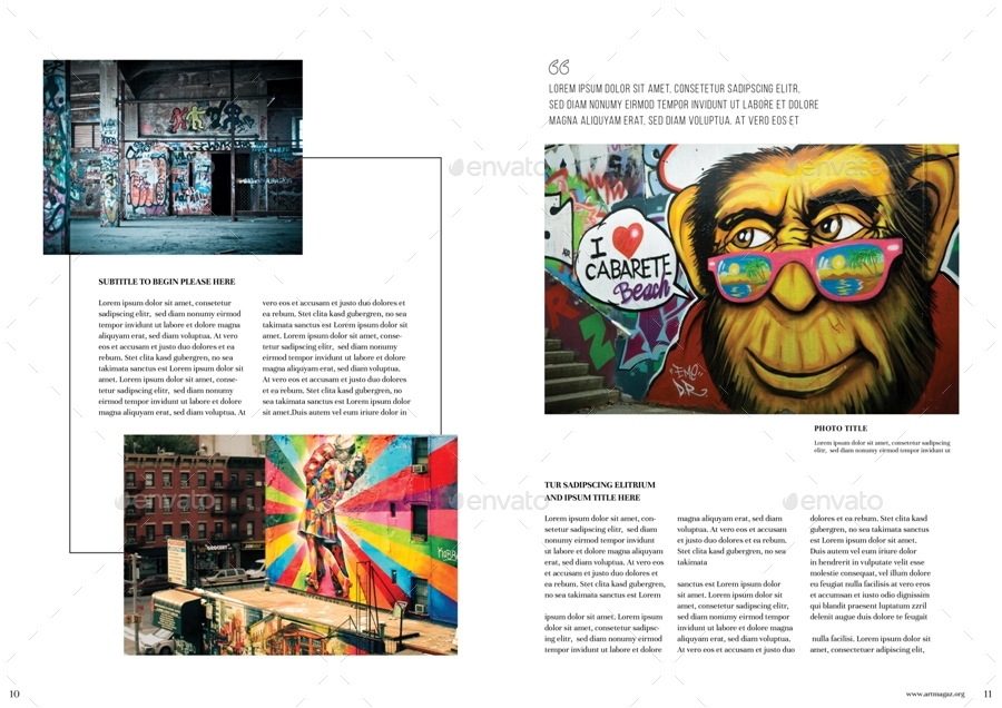 InDesign艺术杂志模板插图(5)
