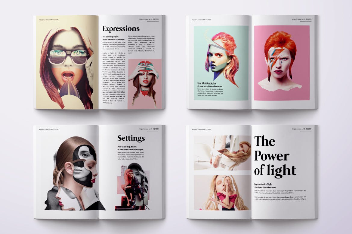 摄影工作室/摄影大师作品集画册设计模板 Photo Magazine Bifold A4 & US Letter – 34 pgs插图(5)