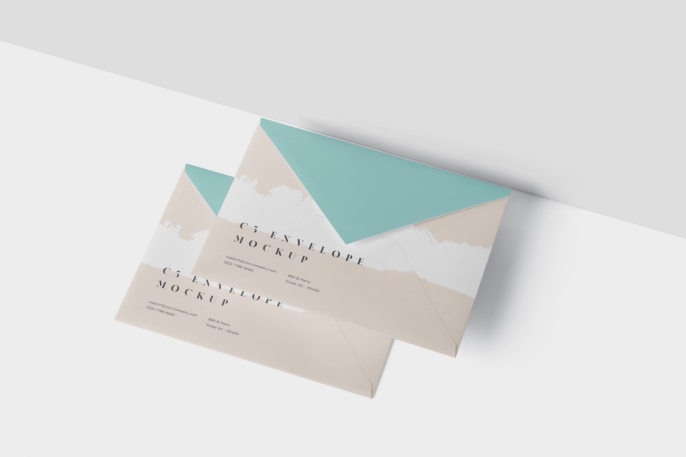 C5规格企业信封设计效果图素材库精选 Envelope C5 Mock-Up Set插图(3)