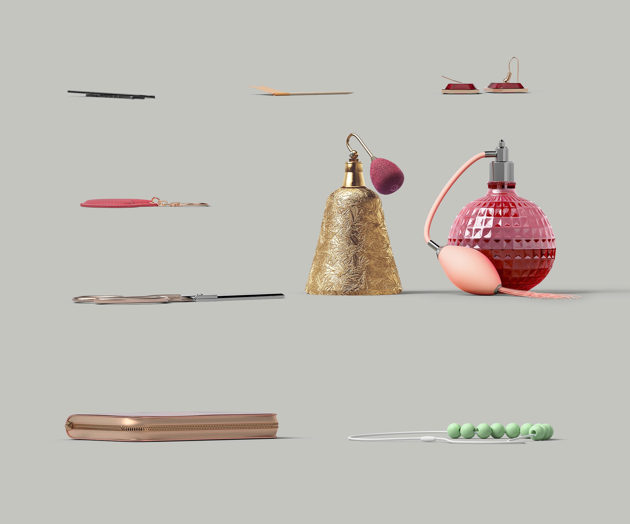 8.3GB超容量女性小物样机素材 Girly Stationery Mockup Creator（高清实物元素+场景样机）插图(27)