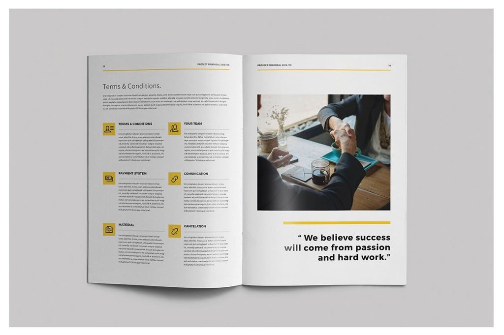 一款浅色系创意简洁画册下载[DOC, INDD]插图(1)