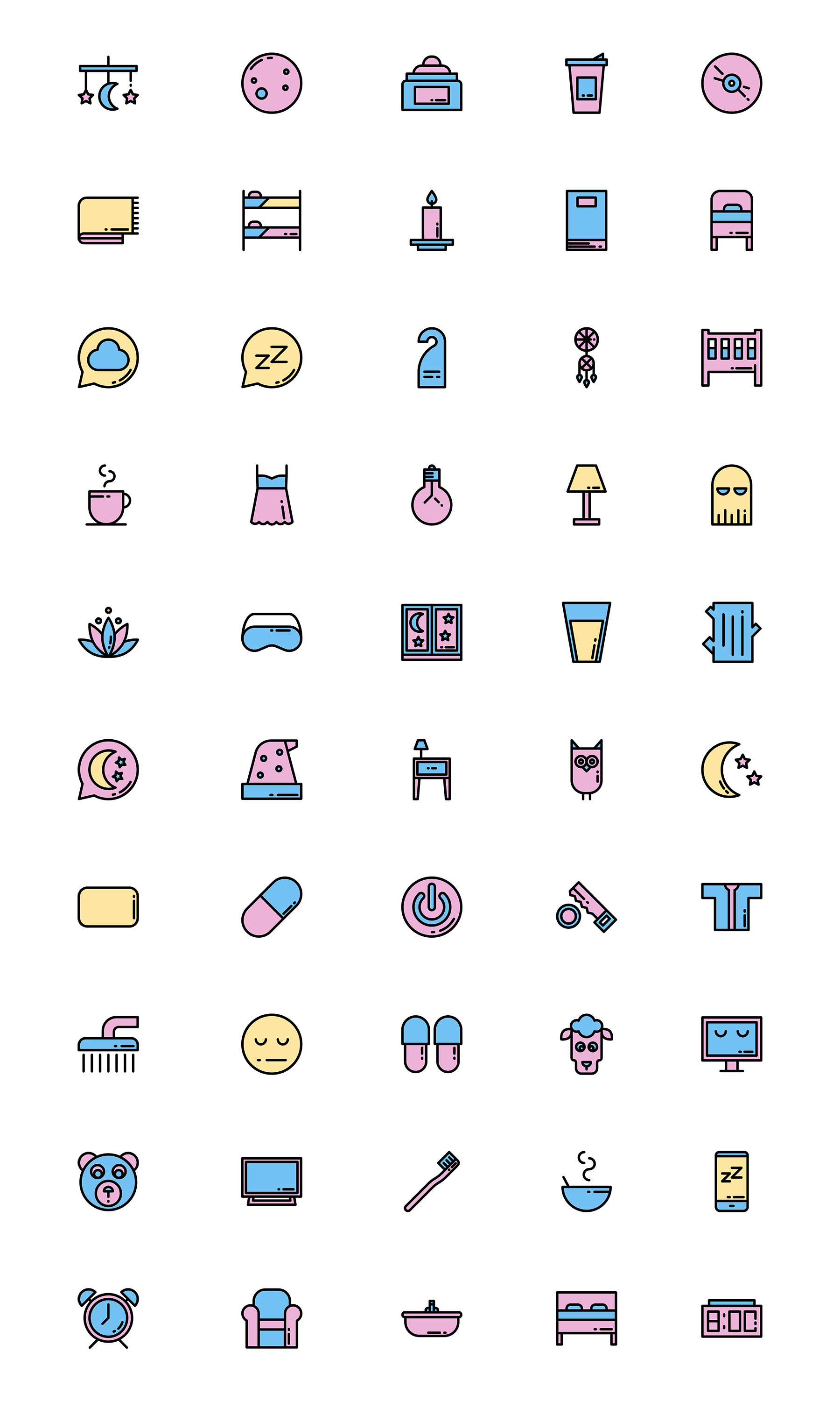 50 枚睡眠时间图标