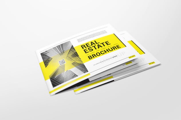 A4双折页宣传册样机模板V2 A4 Bifold Brochure Mockups 02插图(1)