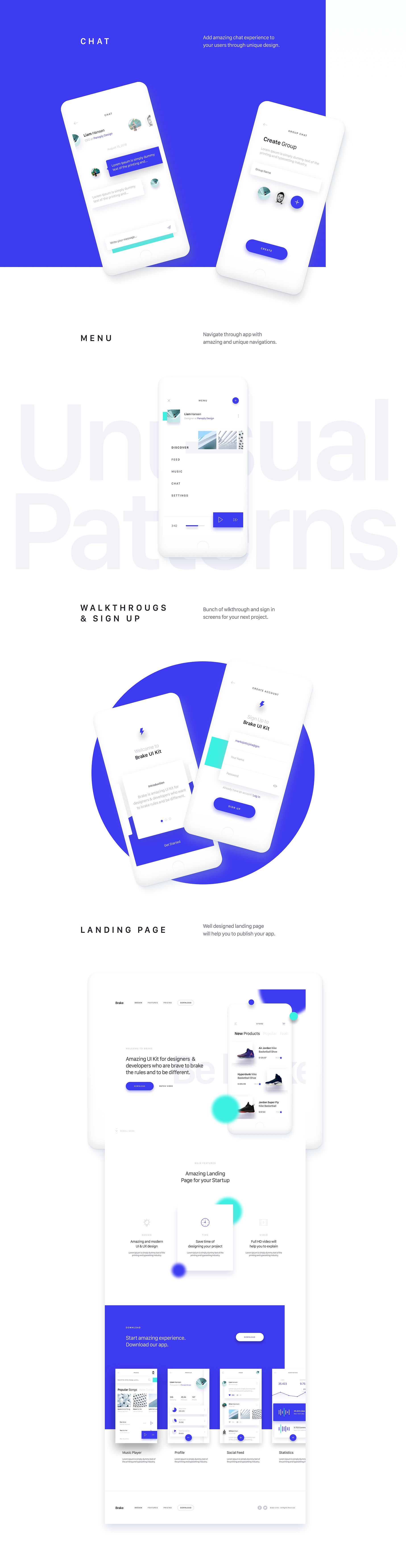素材库下午茶：简约酷炫的APP UI KITS下载sketch,PSD插图(4)