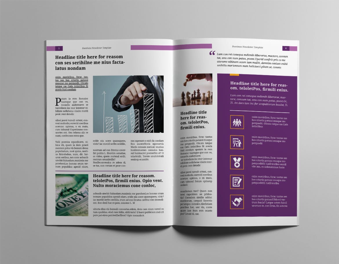 企业内部报刊排版设计模板 Newsletter Template插图(9)