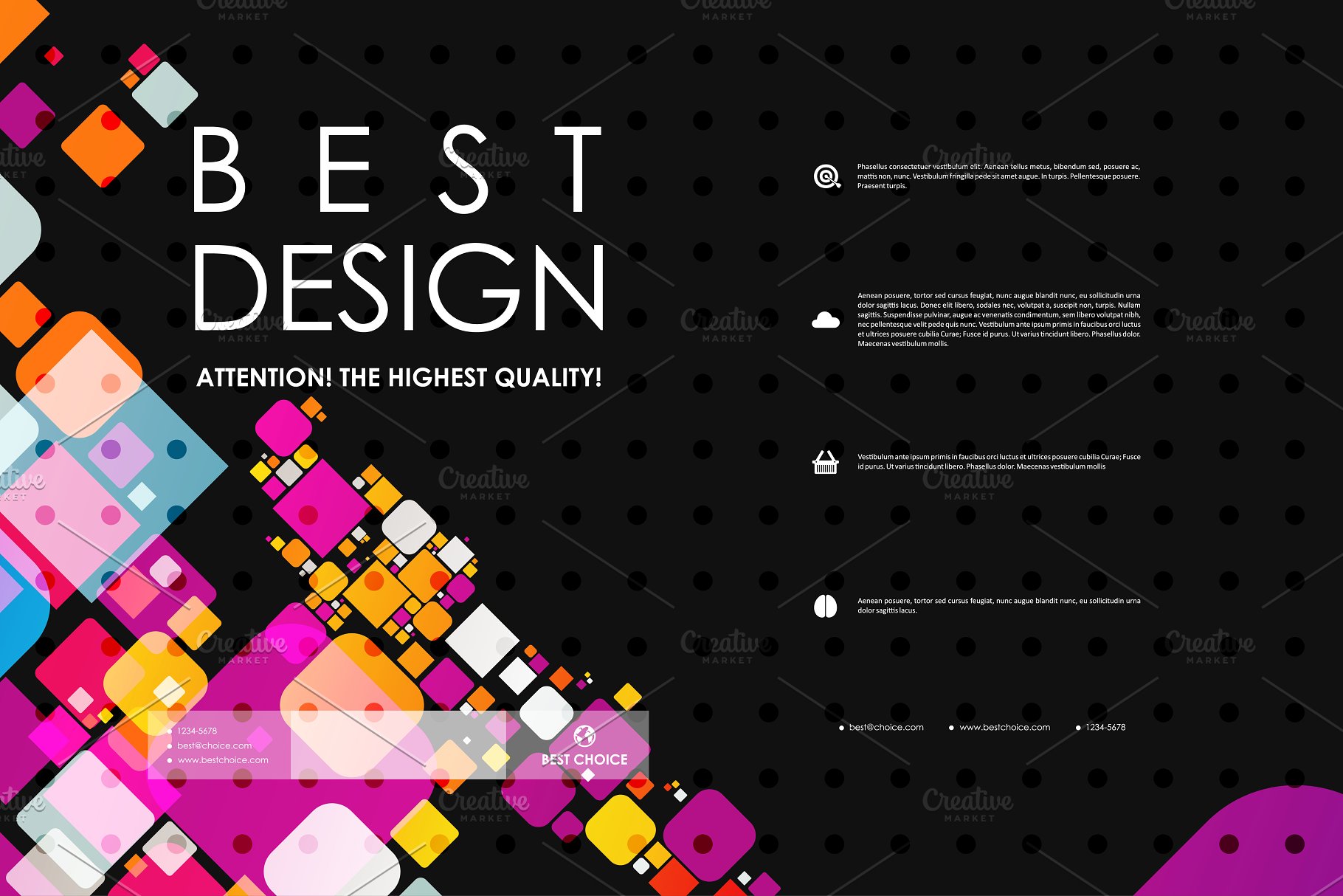 多彩抽象图形背景小册子模板 Abstract Brochures插图(14)