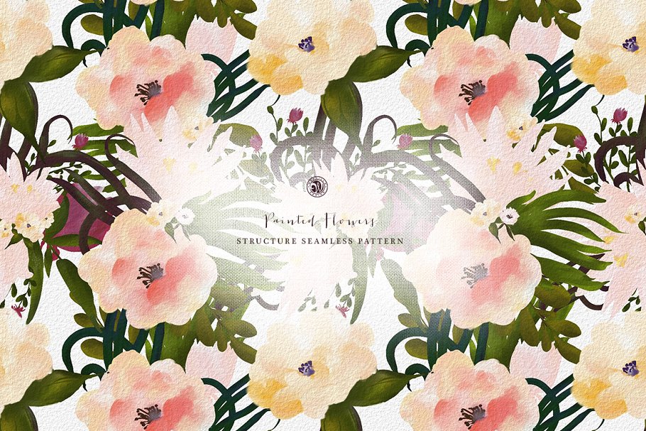 手绘素雅彩色花卉剪贴画合集 Painted Flowers插图(6)