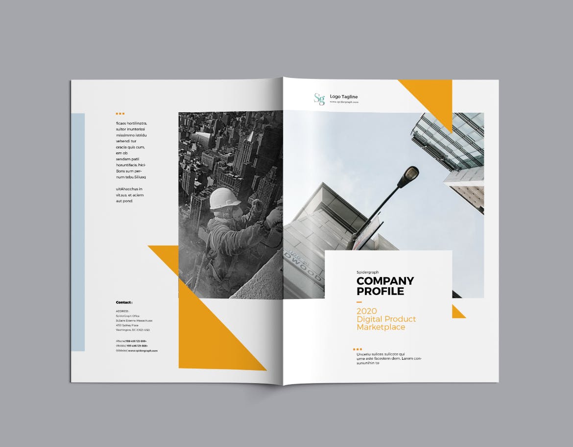 高逼格即拿即用企业介绍/宣传画册设计模板 Company Profile Template插图(9)