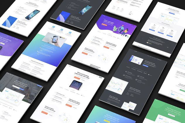 APP官方网站着陆页UI套件 vApp – App Landing Page插图(1)