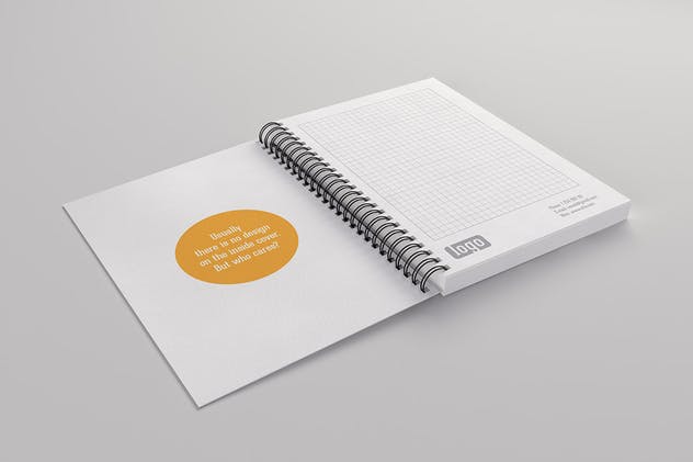 活页记事本样机套装 Notepads Mockups Pack插图(4)