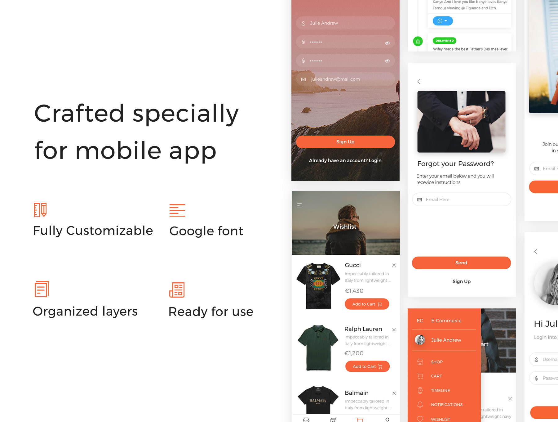 素材库下午茶：多功能时尚电商购物app ui KIT Sketch模板下载[Sketch素材]插图(3)