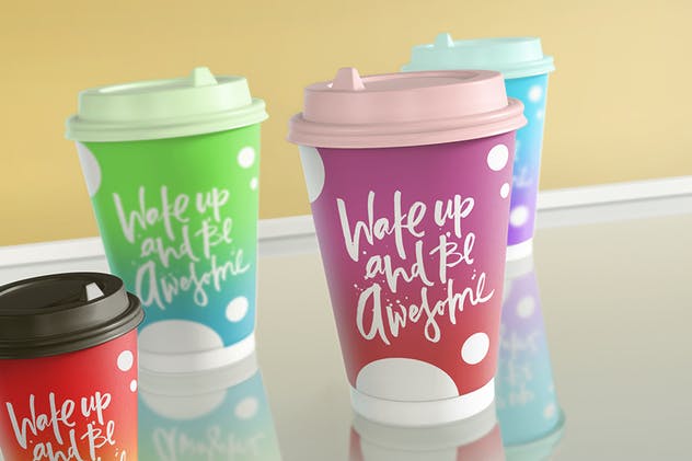 咖啡饮料纸杯样机模板 Paper Cup Mockup插图(2)