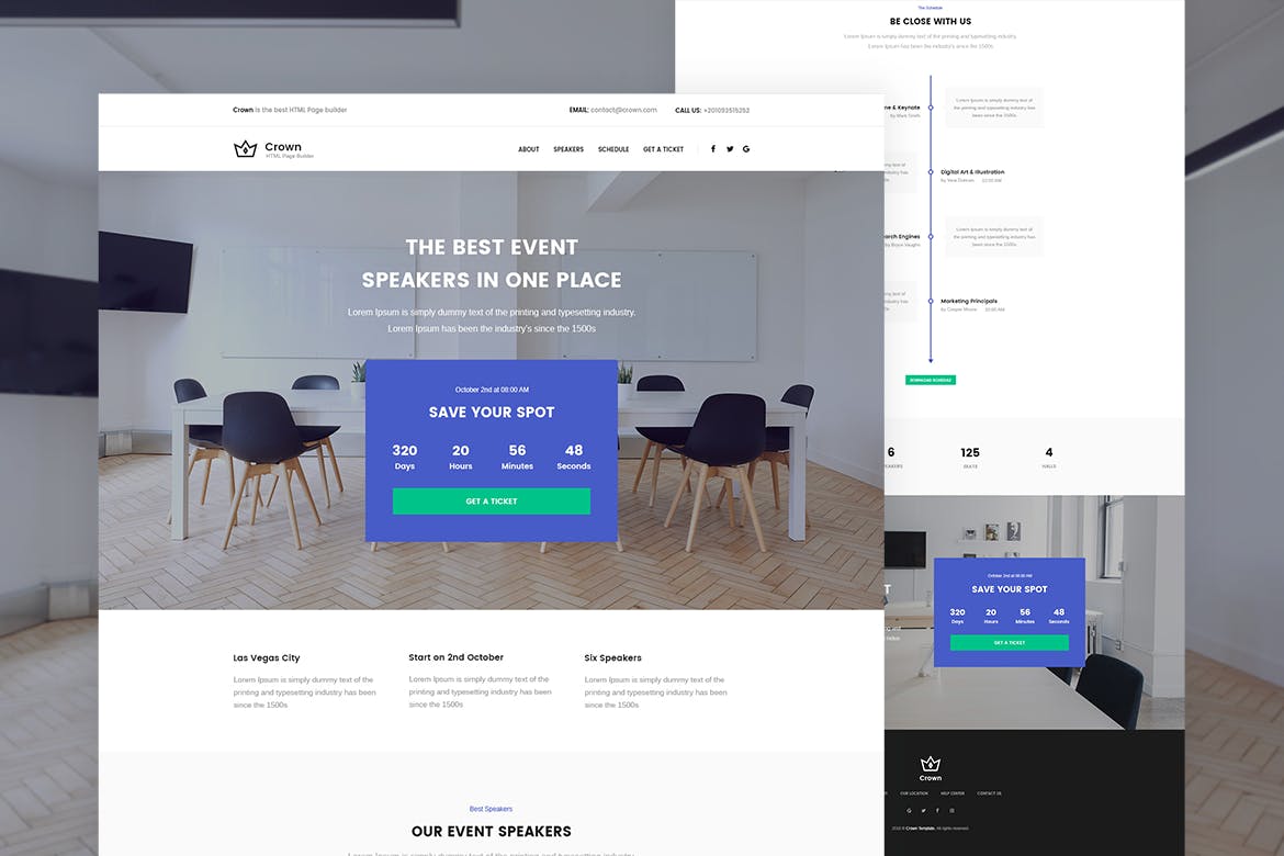 多用途营销主题网站着陆页设计PSD模板 Crown – Multipurpose Marketing PSD Landing Page插图(6)