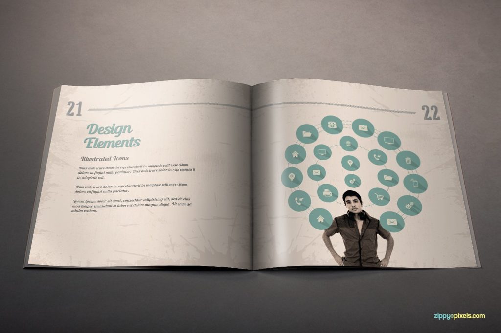 一款复古风画册模版下载[ai,indd,pdf]插图(15)