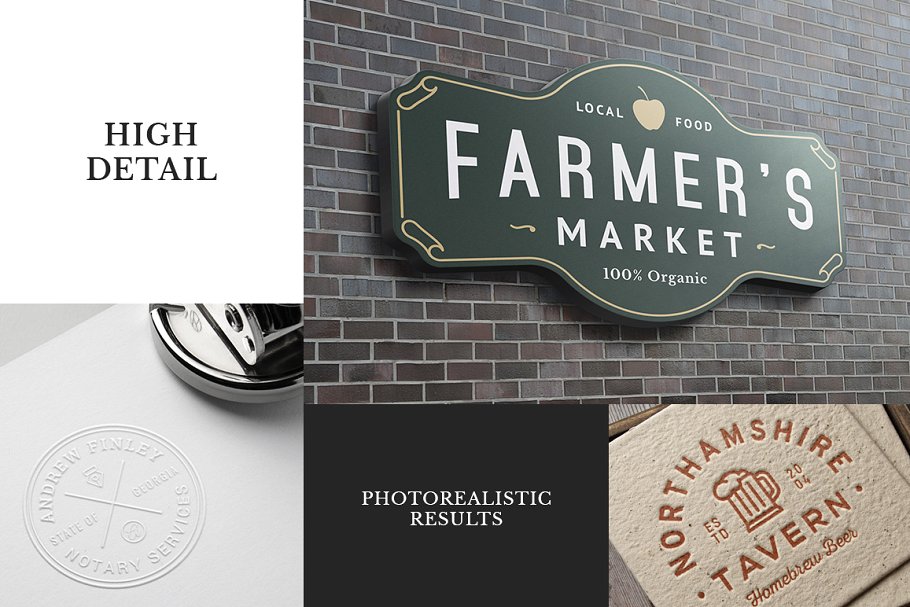 10款精致Logo/徽章样机模板 10 Logo/Badge Mock-Ups Vol.4插图(2)