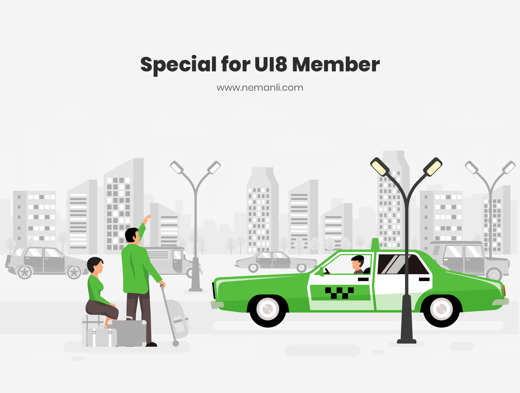 素材库下午茶：出租车/网约车APP应用UI设计素材库精选套件[XD]插图(1)