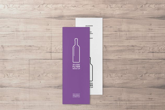 创意A6尺寸长方形传单样机模板 A6 Long Flyer Mock-Up插图(6)