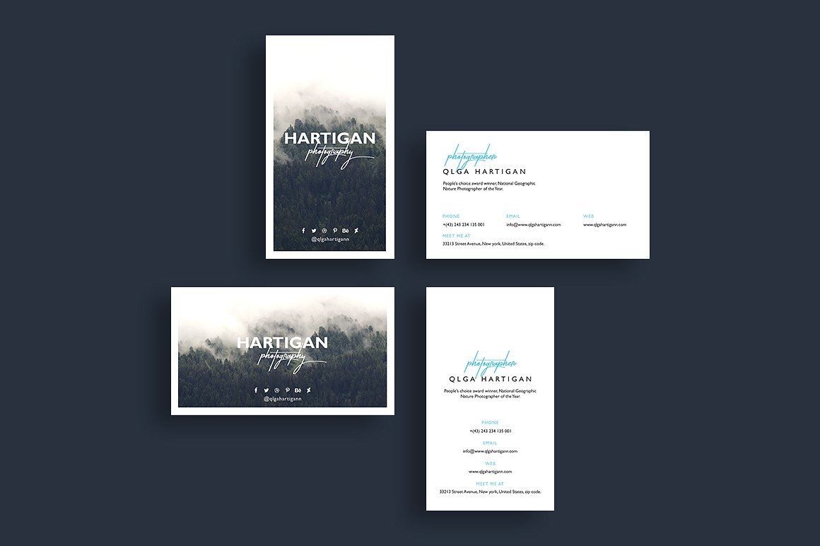 30个时尚高端的名片卡片邀请函请柬设计模板插图(30)