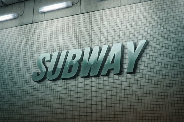 3D立体Logo挂墙演示样机模板 3D Logo Modern Wall Sign Mock-Ups Vol.2插图(9)