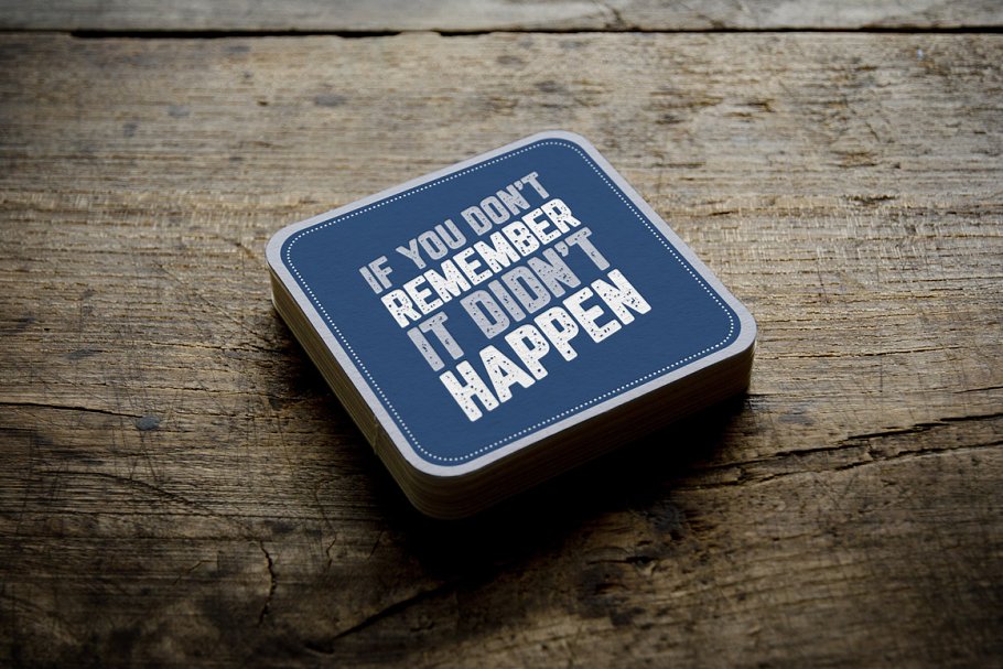 逼真的正方体便签设计样机模板V.1 Coaster Mockups Volume 1插图(2)