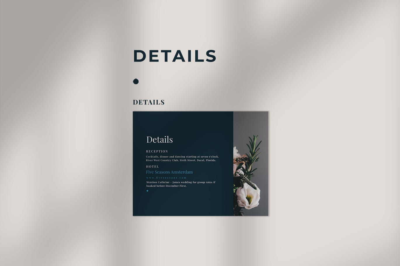 现代轻奢风格婚礼邀请设计素材 Wedding Invitation Suite插图(4)