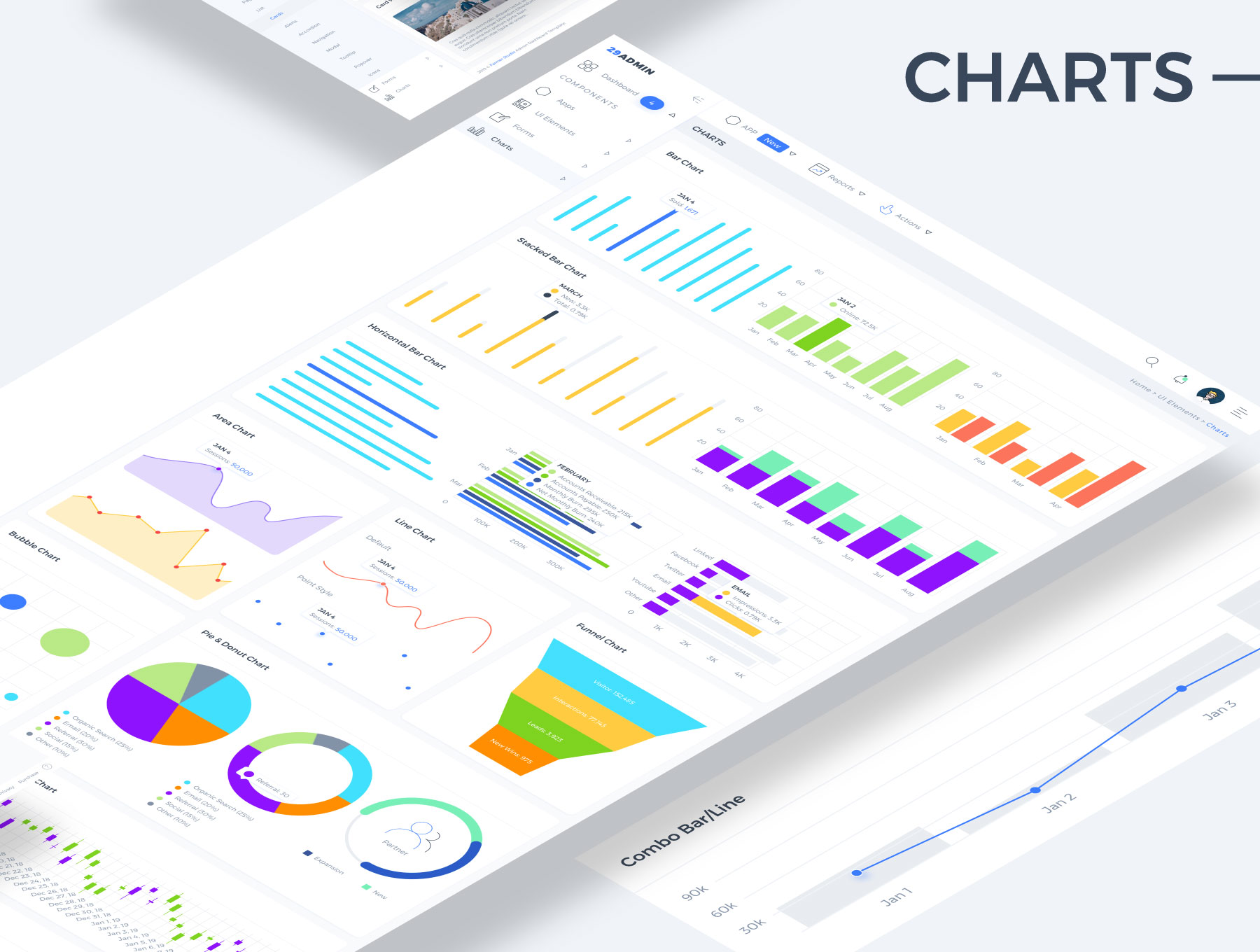 素材库下午茶：Admin管理后台仪表盘网页UI KIT套装模板下载[Sketch]插图(7)