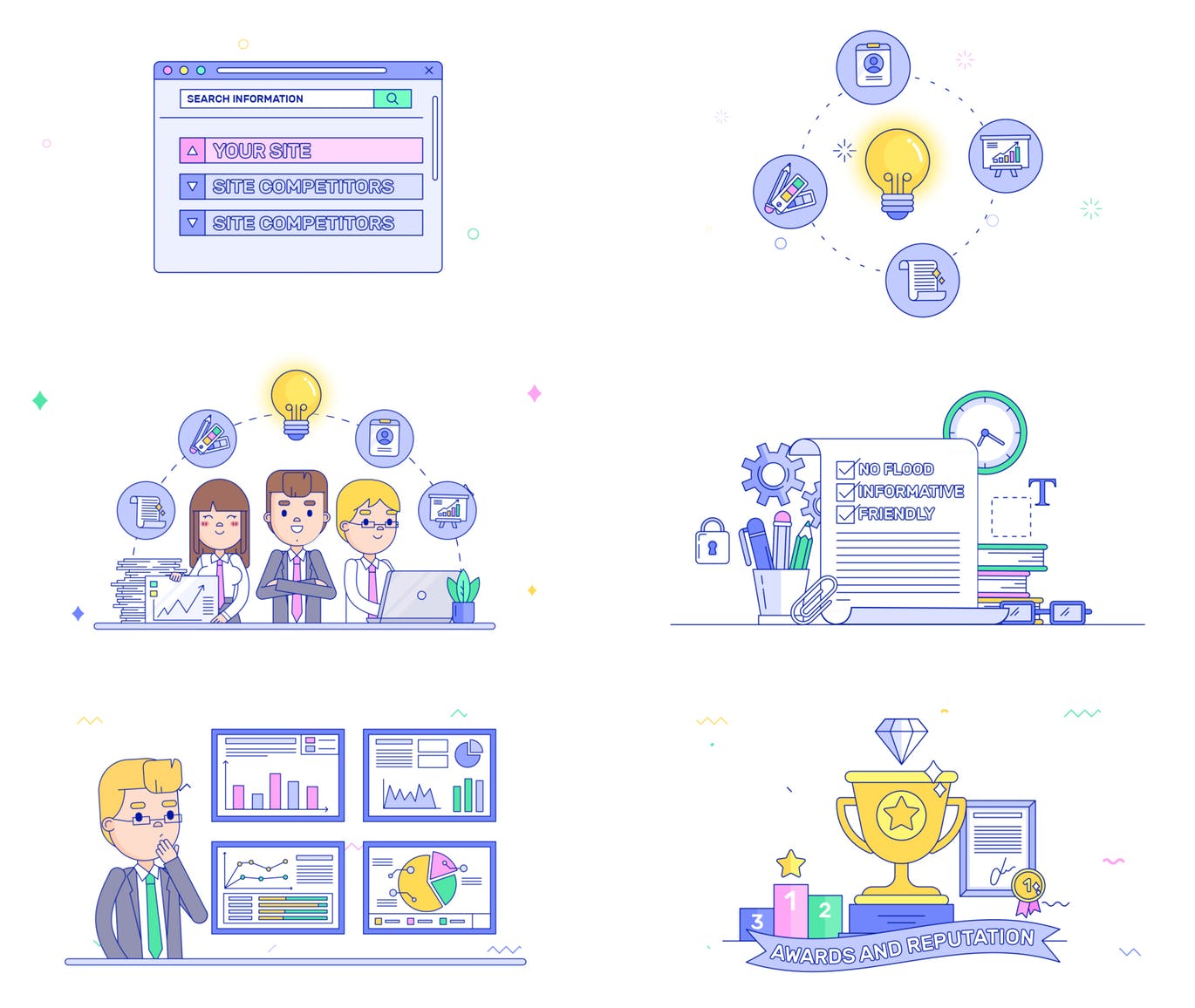 70款互联网场景化概念插画PSD模板合集 Explainer Graphics Toolkit插图(10)