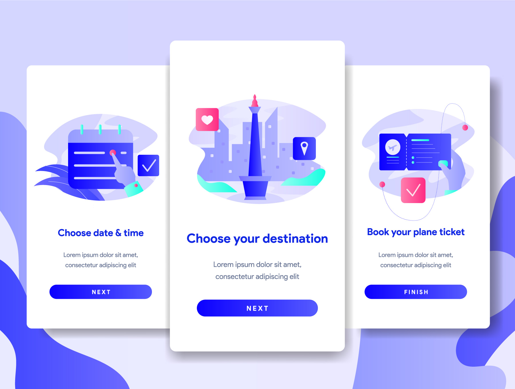 素材库下午茶：24个APP新手指引页创意矢量插画下载[Ai]插图(1)