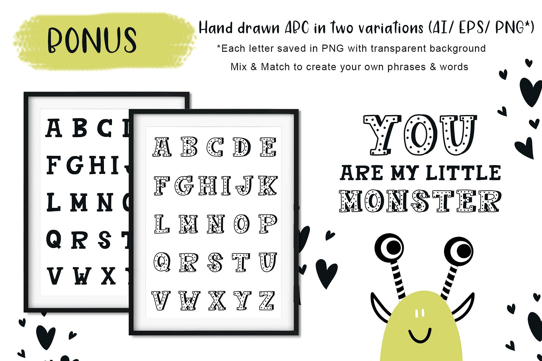 小朋友喜爱的可爱怪物矢量图形合集下载插图(10)