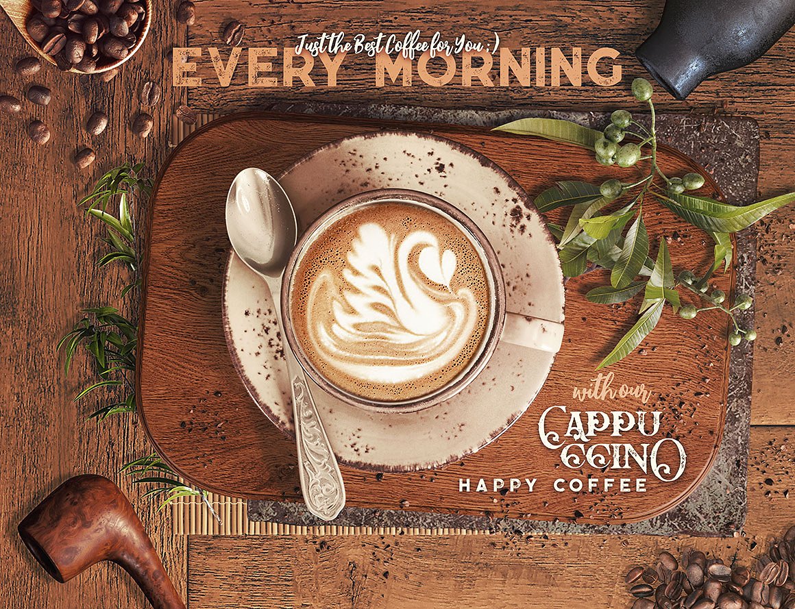 高品质的咖啡&咖啡师展示模型Mockups下载[png,jpg,otf,tif]插图(24)