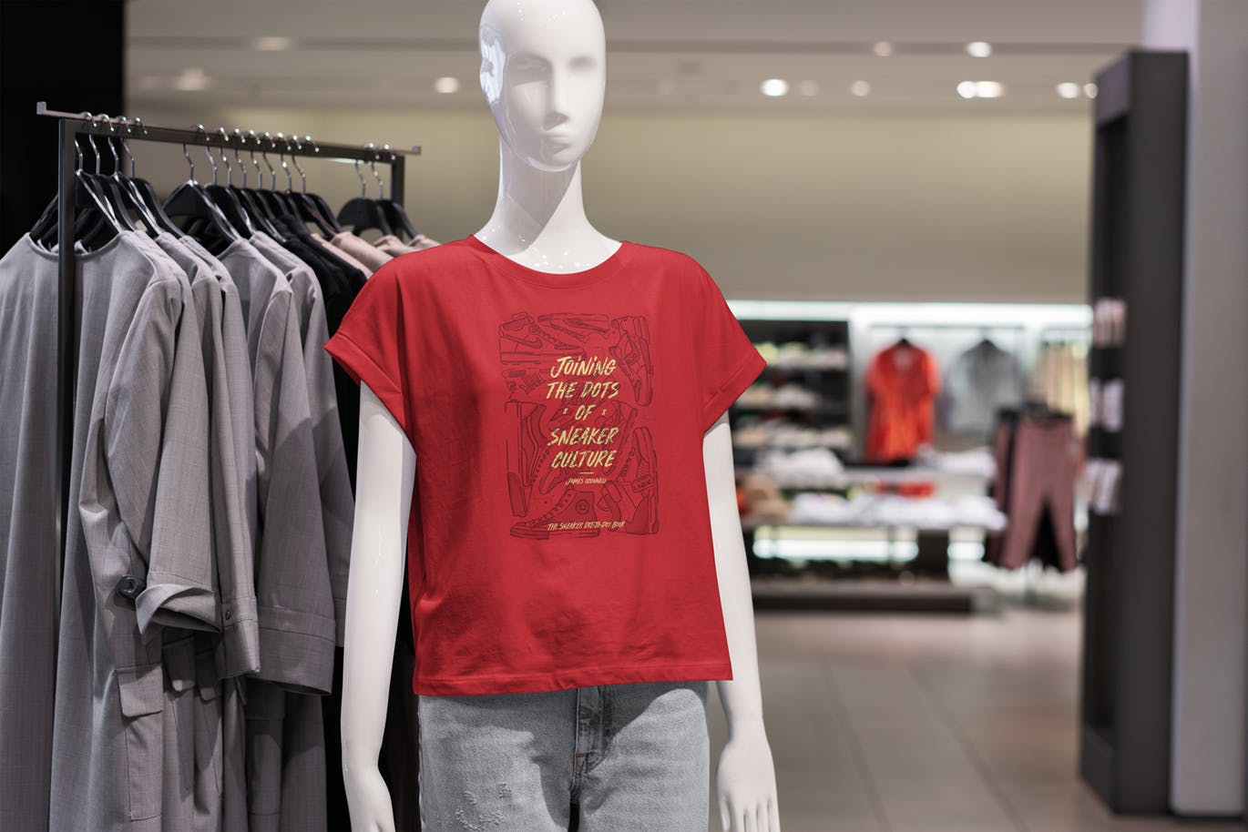 男士T恤货架陈列预览样机模板 T-Shirt Shopping Mock-Up Vol.2插图(8)