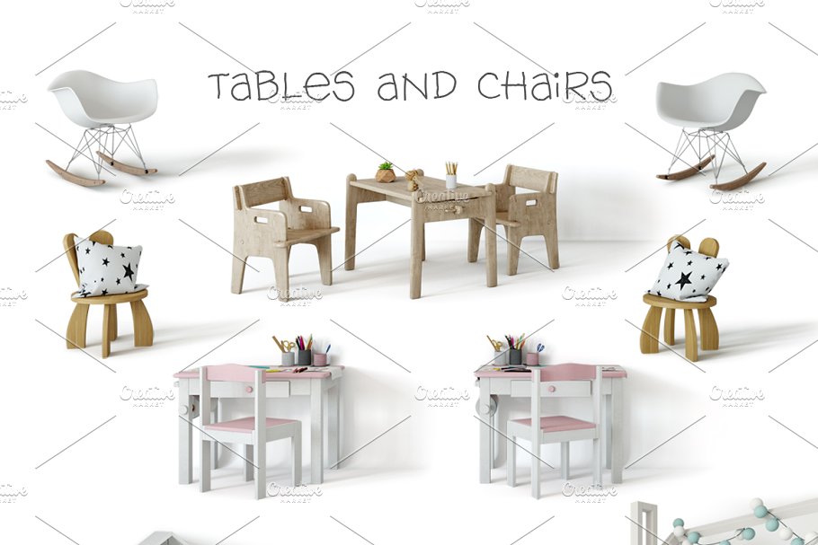 儿童主题场景生成素材包 KIDS Scene Interior Creator插图(5)