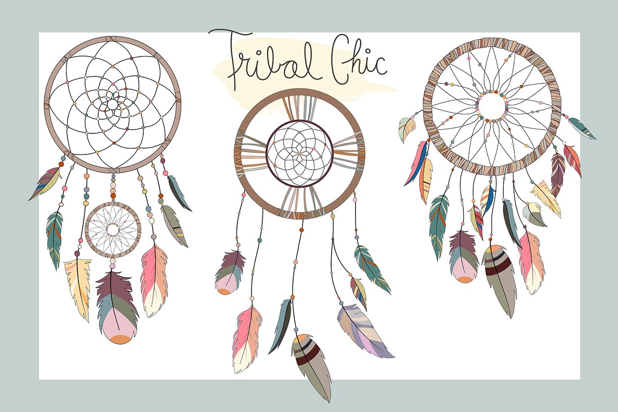 121个部落元素剪贴画合集 121 pc Tribal Vector Clipart Bundle插图(6)